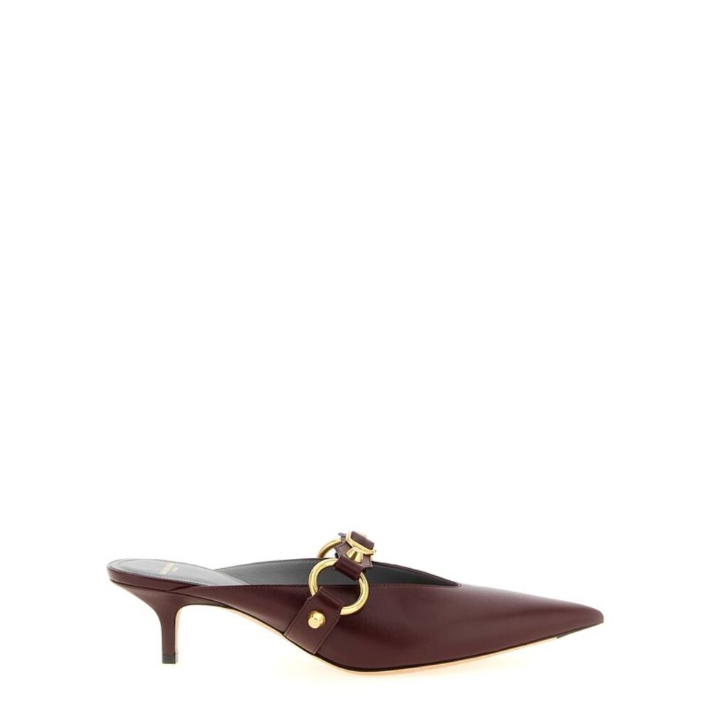 Balenciaga Bordeaux Calfskin Mid Heel Women's Pumps